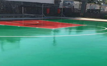 岳阳篮球场翻新地面